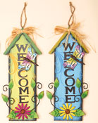 20" Hanging House Welcome Sign