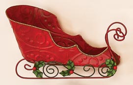 10" Metal Christmas Sleigh