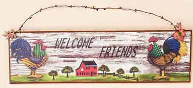 27" Fall Wood Welcome Sign
