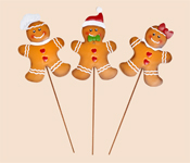 14" Metal Christmas Gingerbread Man on Stake