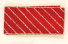 Red Velvet w/ Diagonal Gold Stripe Wired #40