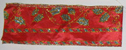 Red Glitter Leaf with Gold & Stripe Wire, #40