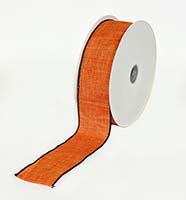 Wired Orange Plaid Ribbon 2.5", 50YD 