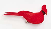 2" Feathered Cardinal w/ Clip