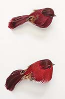 4.25" Feathered Bird with Metal Clip