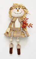 10" Sitting Girl Scarecrow