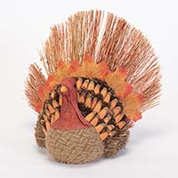 11" Natural Tabletop Centerpiece Thanksgiving Turkey