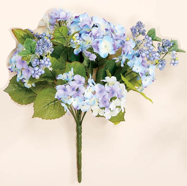 15" Hydrangea & Berry Bush