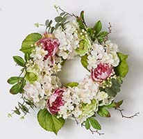 22" Hydrangea Peony Wreath