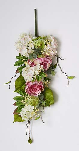 33" Hydrangea Peony Swag