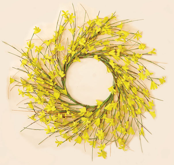 16" Forsythia Wreath - 6.5 Inner Diameter