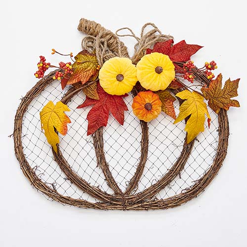 18" x 16" Pumpkin Twig Decor 