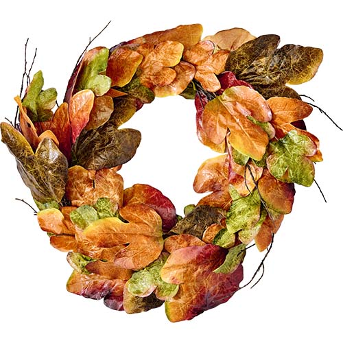 29" Fall Harvest Leaf Wreath