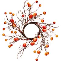 3.25" Fall Berry And Pod Candle Ring