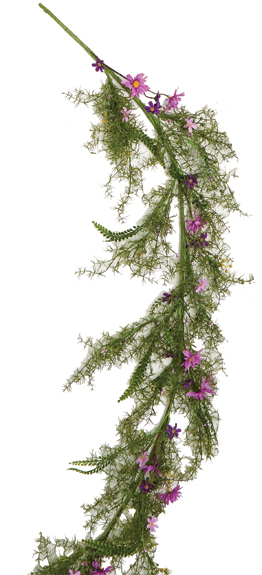 60" Grass Garland with Wildflowers -CLOSE OUT