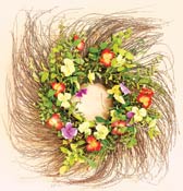 28" Twig Wreath w/Flowers