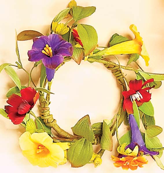 4.25" Mixed Floral Candle Ring