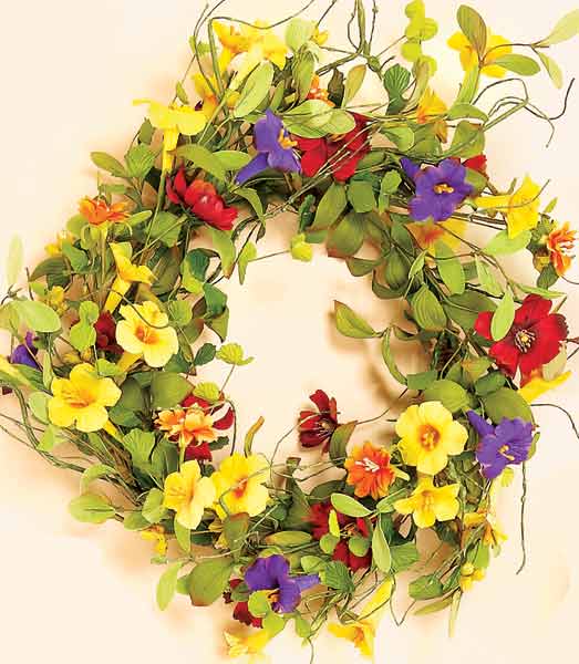 24" Mixed Floral Wreath