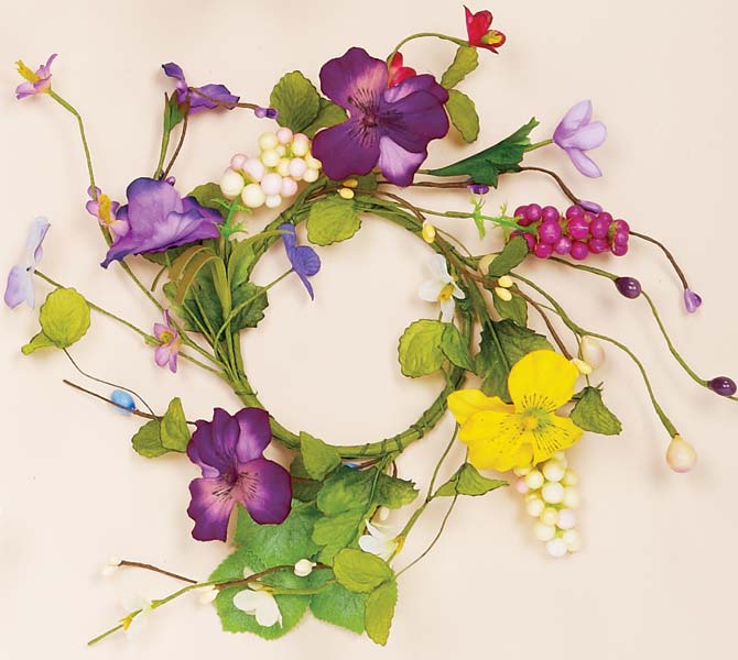 3.25" Pansy Candle Ring