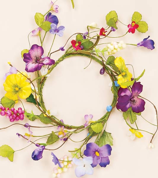 4.25" Pansy Candle Ring
