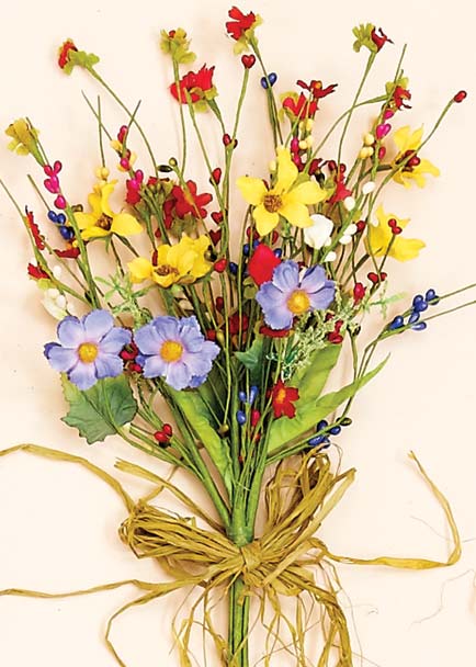 18" Wild Flower Bush