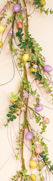 5' Multicolor Easter Egg Garland