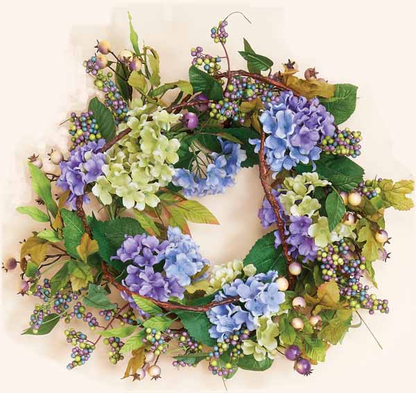 22" Hydrangea Wreath