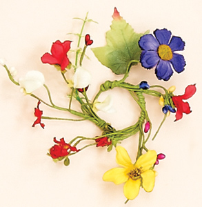 1.25" Wild Flower Candle Ring