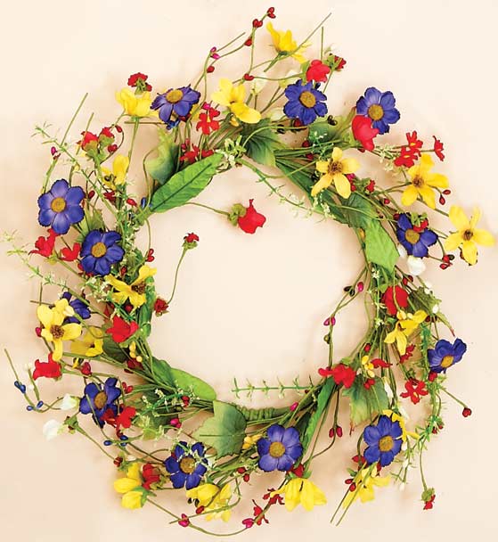 12" Wild Flower Wreath