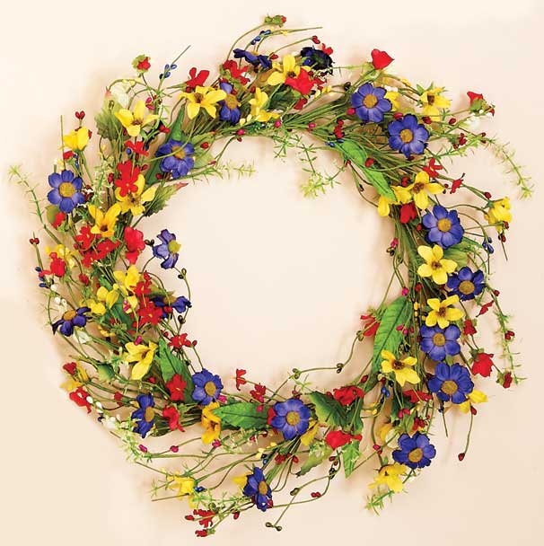 20" Wild Flower Wreath