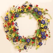 20" Wild Flower Wreath