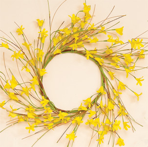 12" Forsythia Wreath