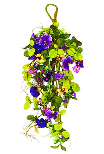 24" Mixed Teardrop W/ Pansy