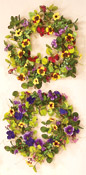 22" Mixed Wreath W/ Pansy