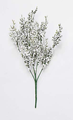 15" Glittered White Berry Bush