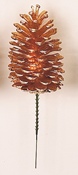 5" Gold Pine Cone Pick