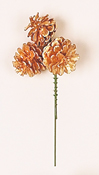 1.75" Gold Pine Cone Pick x 3