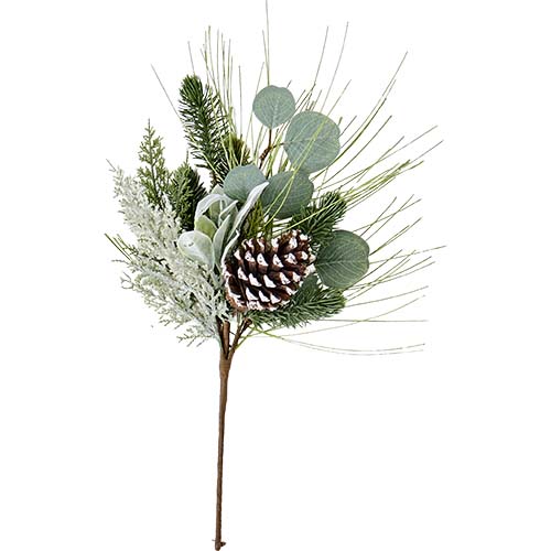 18" White Artificial Christmas Hydrangea And Foliage Bush