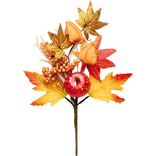 13" Artificial Fall MIni Pumpkin & Pip Berry Pick