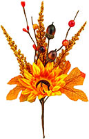 12" Fall Flowers Pick