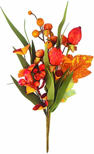 12" Artificial Fall Leaf Chinese Lantern Bery Pick