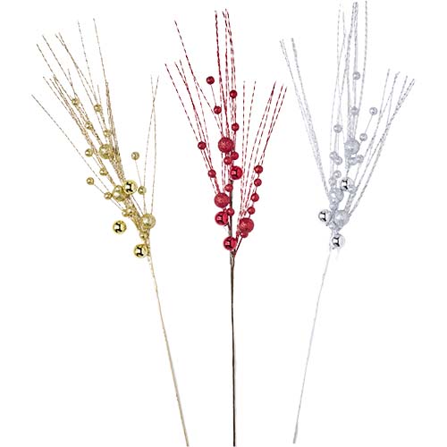 32" Metallic Spike And Ball Christmas Spray