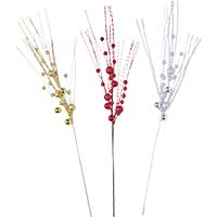 32" Metallic Spike And Ball Christmas Spray