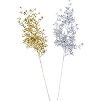 28" Metallic Boxwood Spray