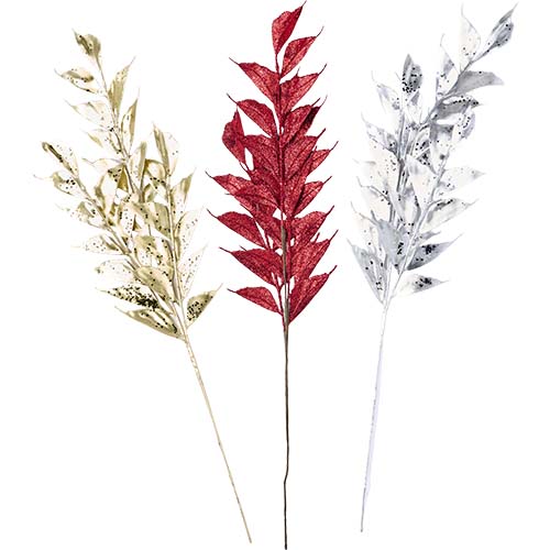 31" Metallic Holly Spray