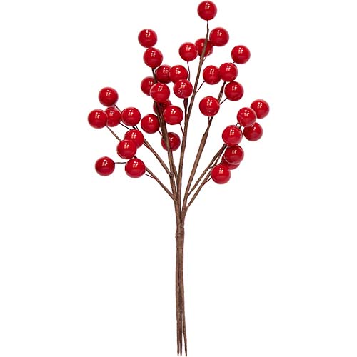 12" Small Red Berry Bush