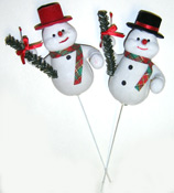 4.5" Top Hat Snowman Pick