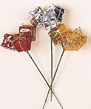 1" Irridescent Giftbox Pick X 3