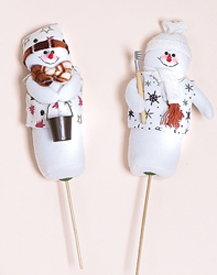 10" Snowman Pick on 7" Stick