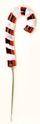 5" Striped Candy Plastic Cane on 5" Pick